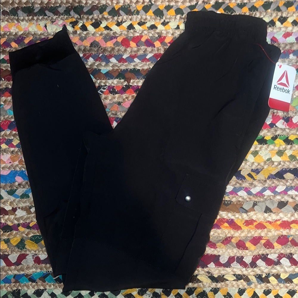 Reebok Black Athletic Joggers youth boy 14/16 NWT